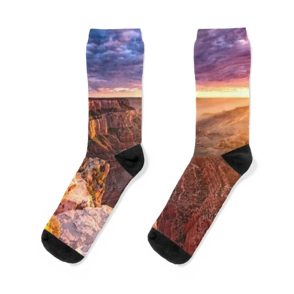 Sunrise at the North Rim - Grand Canyon Socks Stockings compression warm winter Socks For Man Women's