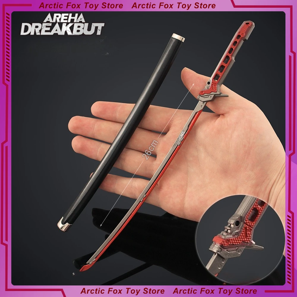 Accessoires périphériques de jeu rena Breakout 26cm, modèle en métal avec gaine d'épée, décoration de bureau, ornements, cadeaux d'anniversaire, jouets