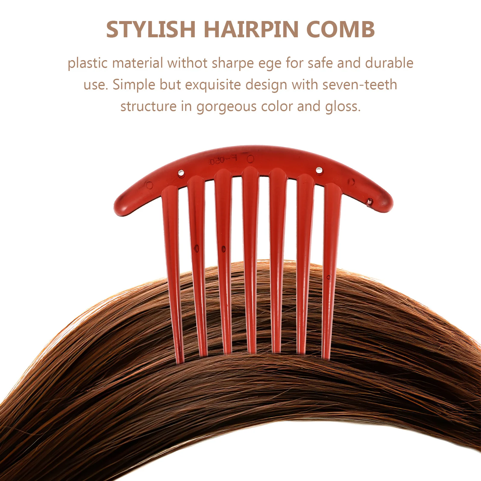 

10Pcs Hairpin Comb Seven-Tooth Plastic Moon Shaped Stylish Hair Clip for Wedding Party Dancing Picnic Prom Hairstyle Accessory