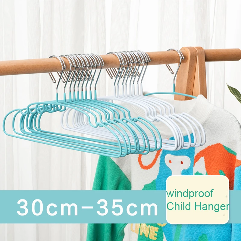 

5pcs Clothes Hangers for Child Windproof Traceless Non Slip Baby Kids Clothes Drying Rack Storage Hangers Wardrobe Space Saving