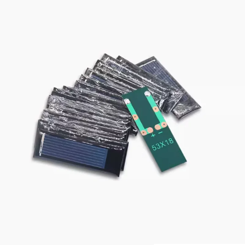 Solar panel drip glue board 53X18 0.5V 160MA polycrystalline silicon module outdoor charging DC moto