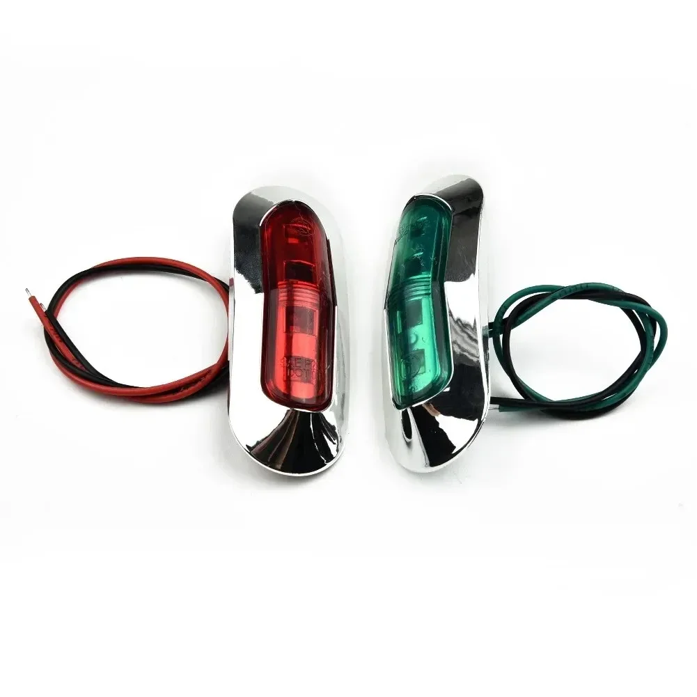 Red Green LED Boat Navigation Light 12-24V Waterproof Sailing Signal Lamp Marine Yacht Warning Light Side Marker