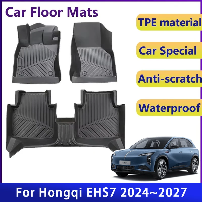 

Car Floor Mats For Hongqi EHS7 Tiangong 08 2024 2025 2026 2027 Luxury Waterproof Mud Carpet TPE Foot Pad Full Rug Accessories