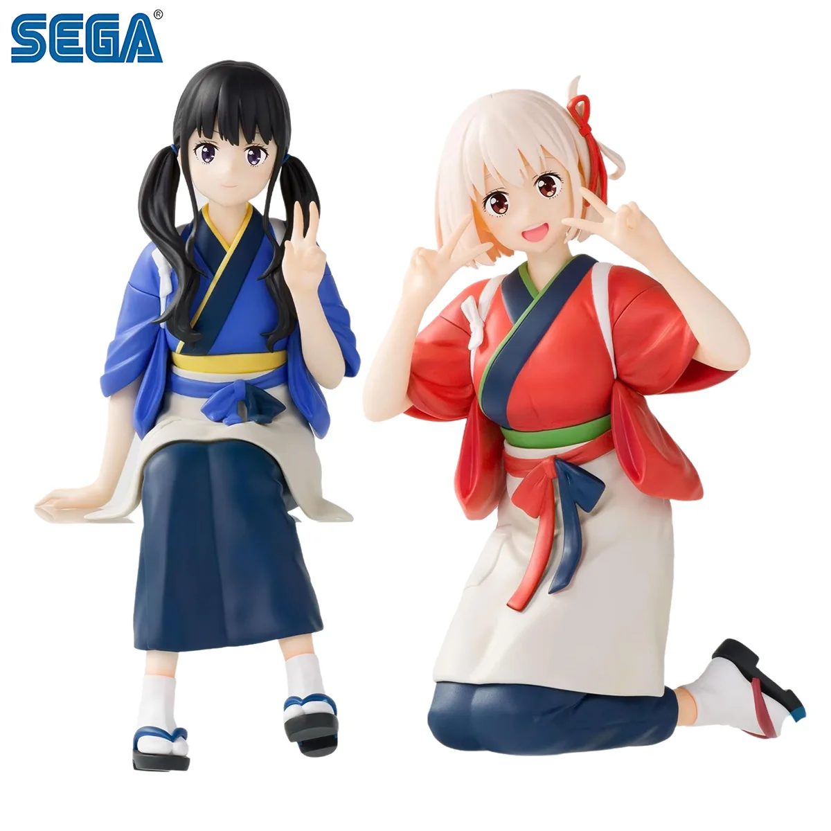 

In Stock SEGA Original Anime Lycoris Recoil Nishikigi Chisato Inoue Takina Premium Chokonose Action Figure Model Toy Gifts
