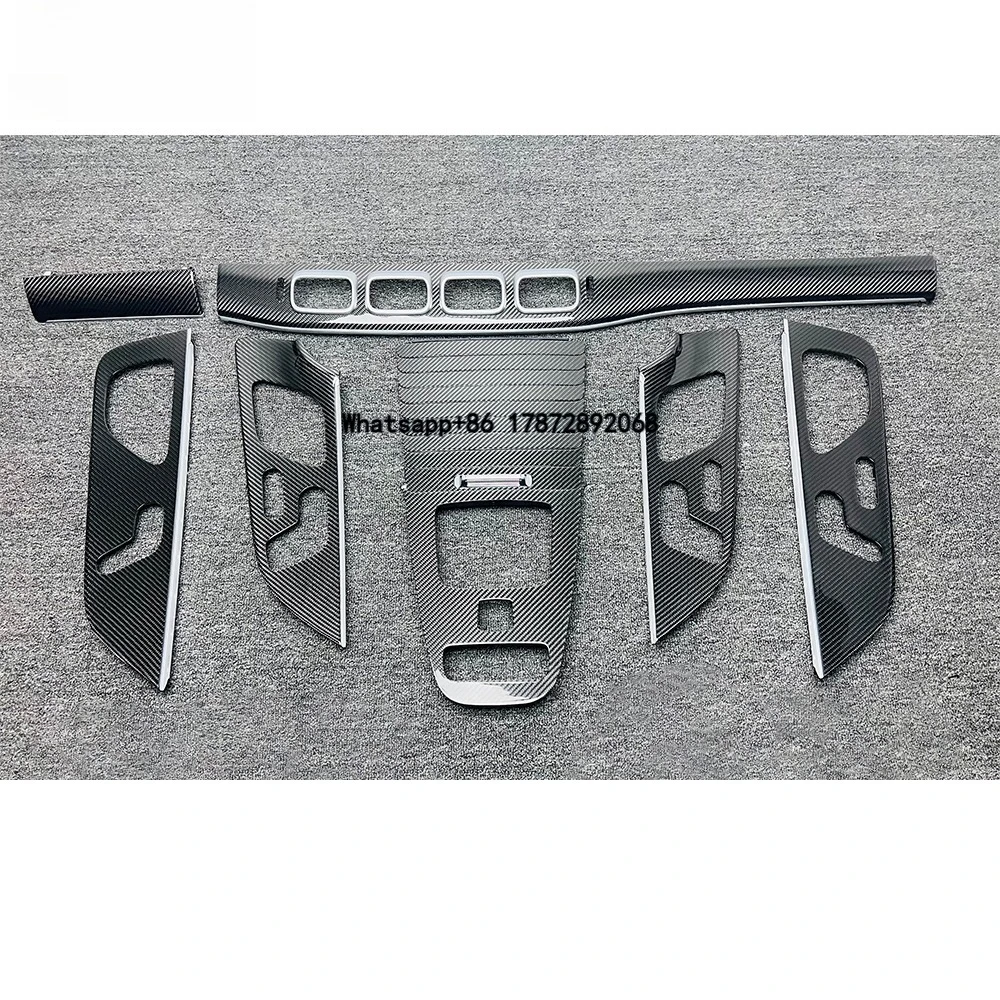 High Quality Interior Trims for GLS X167 2019- 2023y GLS Inside Car Decorations Carbon Fiber Interior Trim Strips Panel
