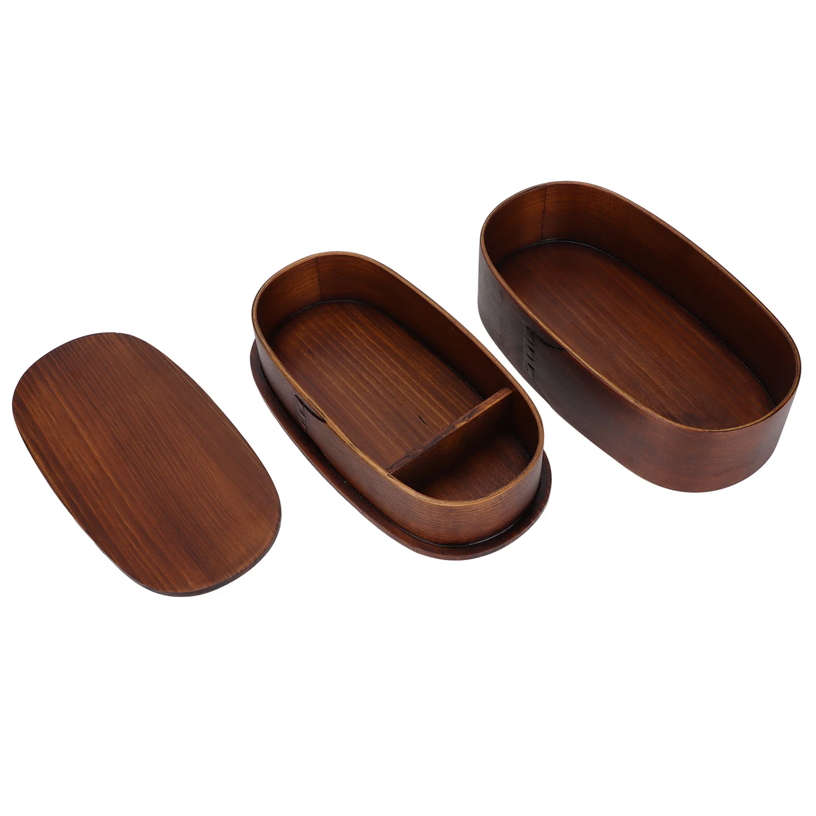 2 Layer Japanese Wood Bento Lunch Box Protable Bento Lunch Box Kids Adults Hiking Climbing Office School Lunch Containers Tools view 5