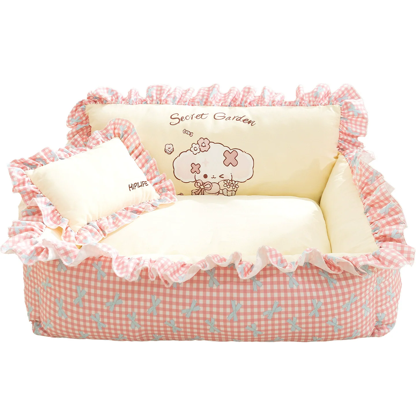 

Dog Bed Pet Beds Accessories Supplies Dogs Winter Baskets Fluffy Bedding Warm Mat Sofa Big Accessory Small Breeds Puppy Cats