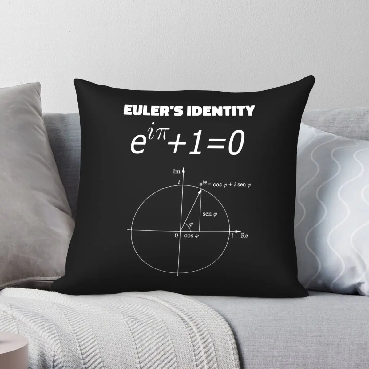 Euler's Identity Math Formula Pillowcase Polyester Linen Velvet Pattern Decorative Throw Pillow Case Car Cushion Cover Wholesale
