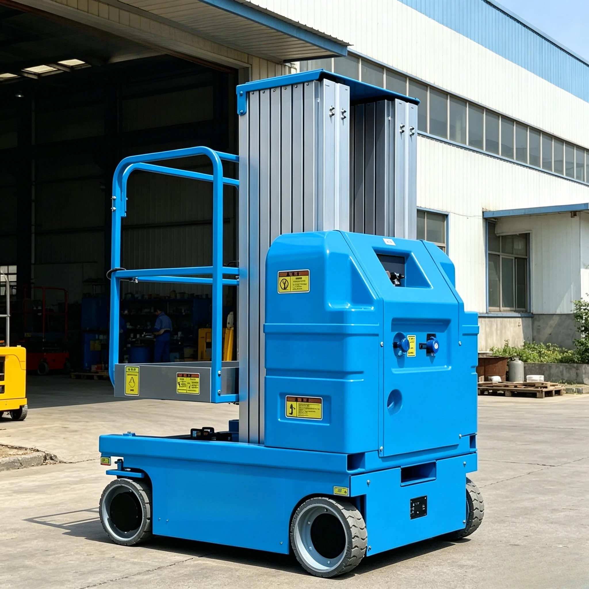 Scaffolding Lifter Aluminum Single Mast Lift Aluminum AWP Sale Rent Lighting Maintenance Lightweight Personnel Lift Customized
