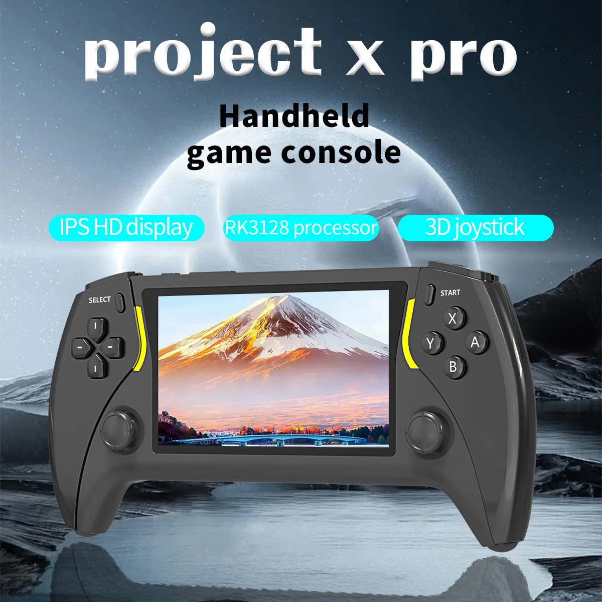 Coopreme Project X Pro 64G Portable Pocket Video Game Console 4.3” IPS Screen High-Defintion IPS Screenhandheld Game Console