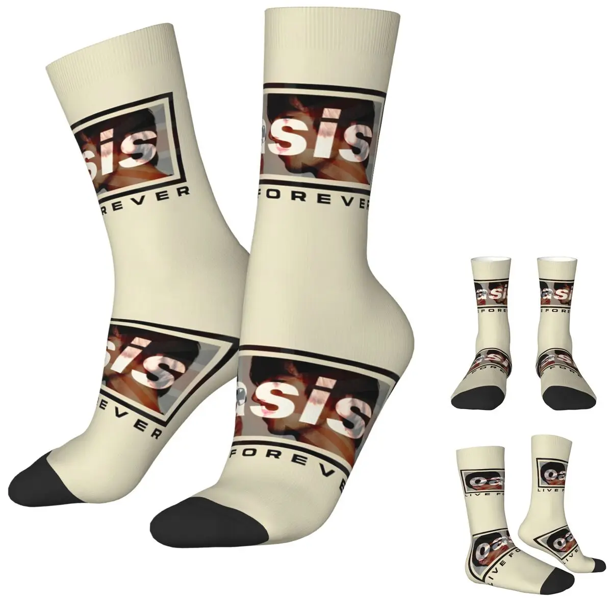 

Rock Band British Music Socks O-Oasis Casual Stockings Winter Non Skid Adults Men Socks High Quality Outdoor Sports Socks