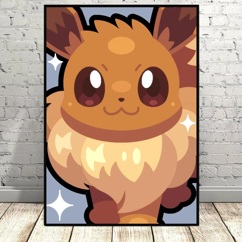 Japanese Anime Pokemon Pikachu Canvas Mural Poster Modern Living Room Prints and Prints Pictures Classic Kids Bedroom Decoration