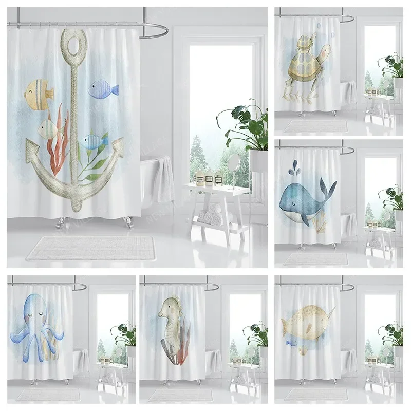 

Waterproof fabric shower curtain Bathroom curtain accessories 180x200 Bath curtain for shower 240*200 nordic boho decor 240x200