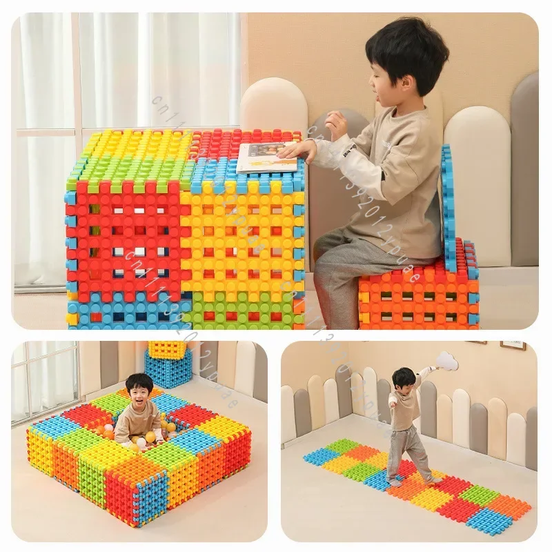 Large Square Building Block Corner Bricks Assembly Toy for Kindergarten Kids Educational Construction Play Set