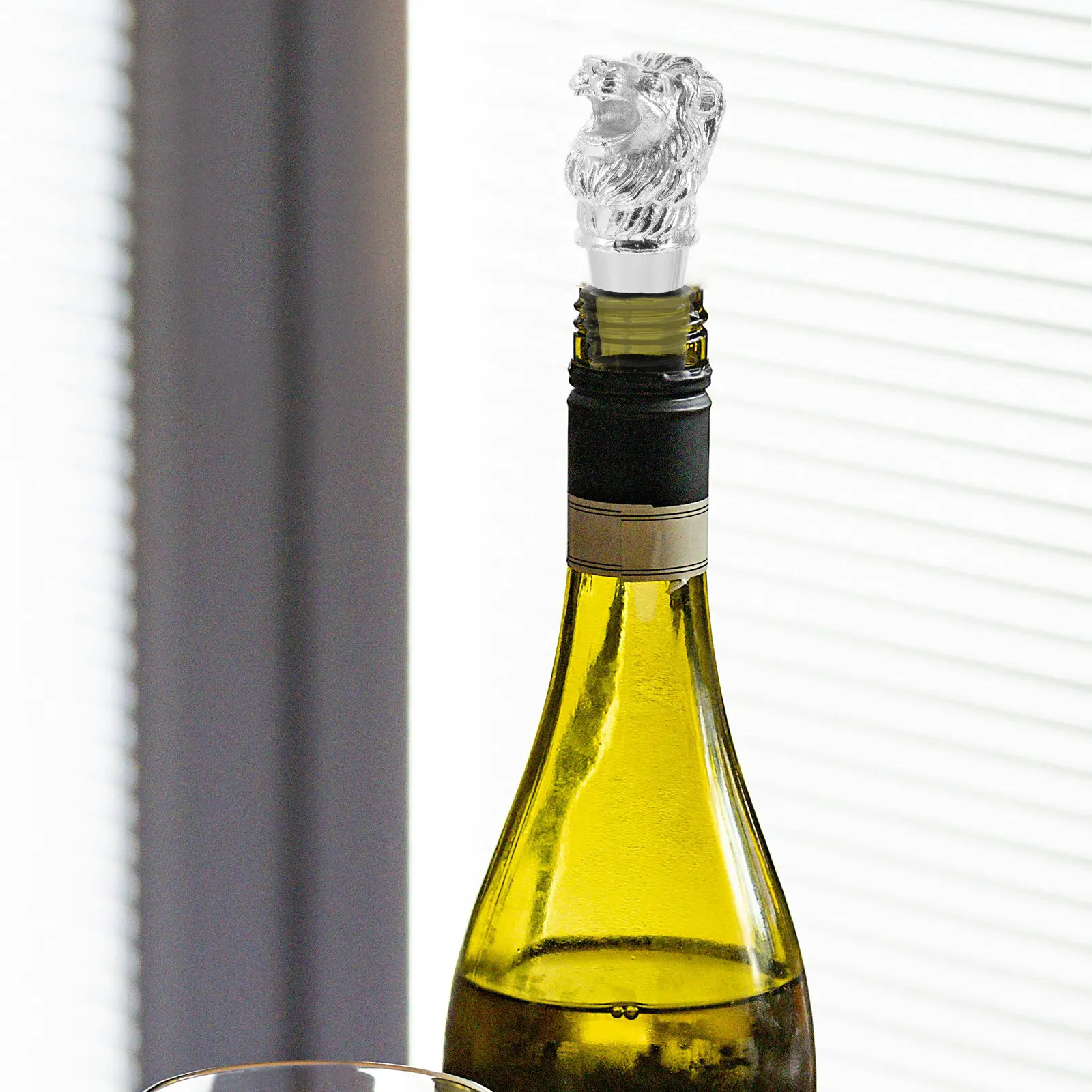 Lion Head Wine Stopper Metal Tiger Statue Bottle Plug Reusable Sealing Bottle Lid for Wine Beer Liquor Fresh Keeping