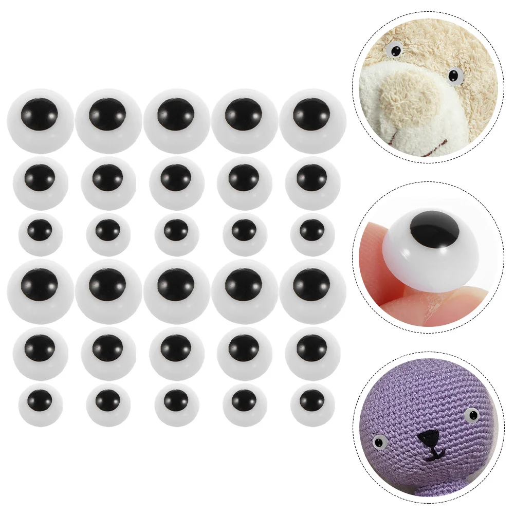 

150 Pcs Eyes Balls Halloween Decor Black Baby Plastic for Crafts Mini Toys Fake Decorate