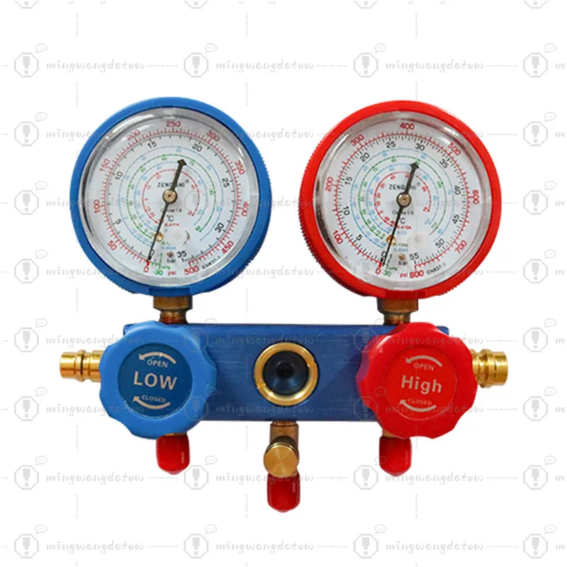 Complete Car Air Conditioning Charging Tool Kit, Refrigerant Pressure Gauge Set