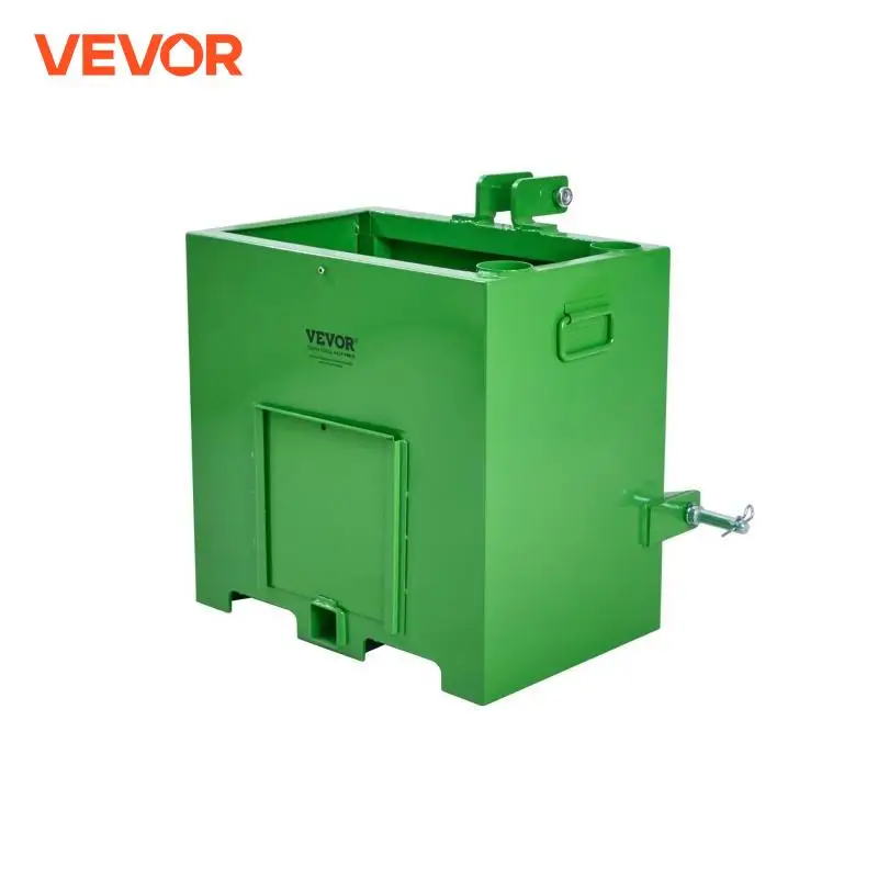 VEVOR Ballast Box 3 Point Category 1 Tractor 800lbs Capacity for Hitch Receiver 5 cuft Volume Loader Attachment Heavyduty Steel