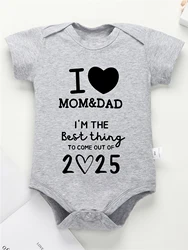 Kocham MAMĘ i DAD Baby Romper