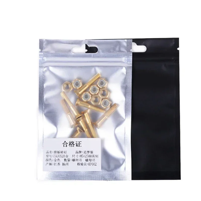 16 teile/satz Ersatz Schrauben + Muttern Vier-rädrigen Skateboard Longboard M5 * 25mm/28mm/30mm Medium Carbon Stahl Skateboard Zubehör