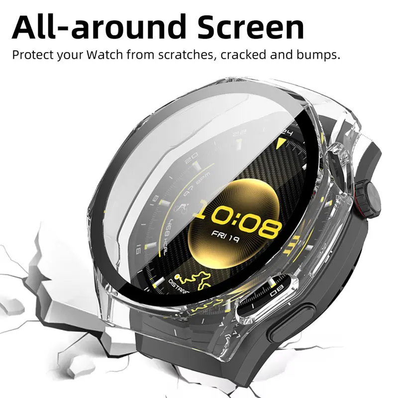 Official Tempered Glass Film+Case For Huawei Watch GT6 Pro 46mm Screen Glass Cover For Huawei Watch GT6 Pro Protective Accessory