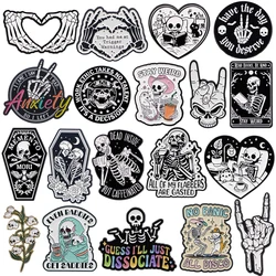 Halloween Skeleton Enamel Pin Tarot-Card Badges on Backpack Gothic Style Brooches Punk Lapel Pin Cosplay Accessories Gifts Toy