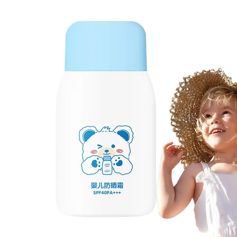 Baby Face Sunscreen Baby Sunscreen Lotion Sunblock SPF40 Physical Sunblock Safe 60g Sunscreen For Face And Body Gentle On