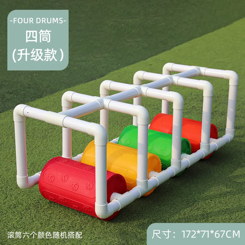 Kindergarten multi-person foot pedal roller cooperation car, children's outdoor toys, sports equipment, sensory integration