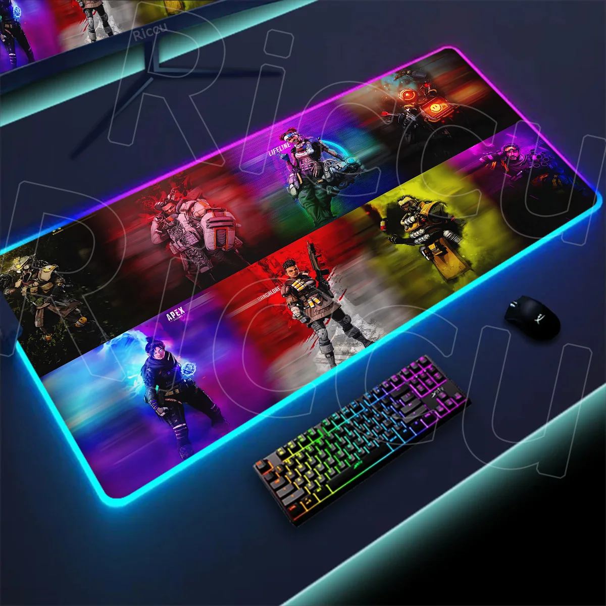 

HD Printing E-sports Apex Legends Mouse Pad Anime Game RGB Mousepad Laptop Gaming PC Large Desk Mats Keyboard Pad Desktop Carpet