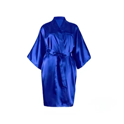 InjSatin-Robes longues à manches longues pour hommes et femmes, vêtements d'intérieur, peignoir rond, chemise de nuit, pyjamas pour couple, InDispensLingerie