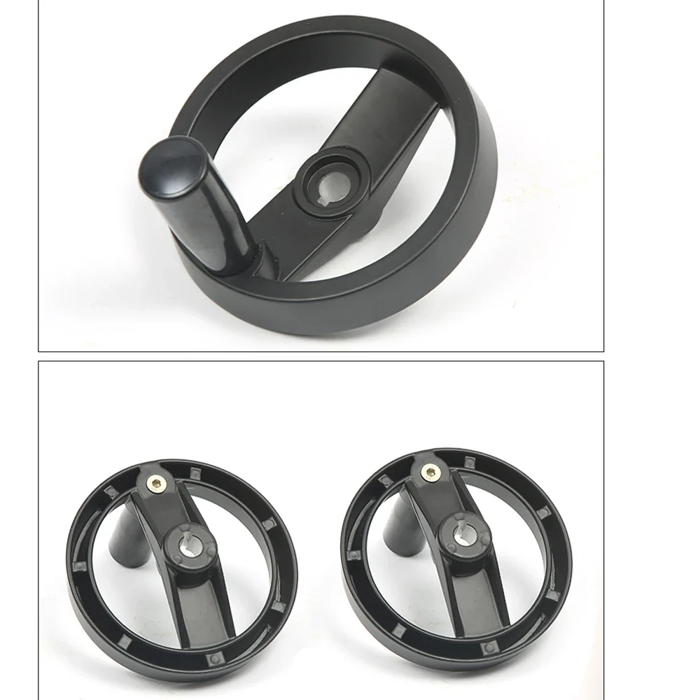 Foldable Full Spoke Hollow Handwheel Dia M12/14/15/16/18/19/20 Plastic Handwheel With Keyway Milling Machine CNC Handwheel Tool