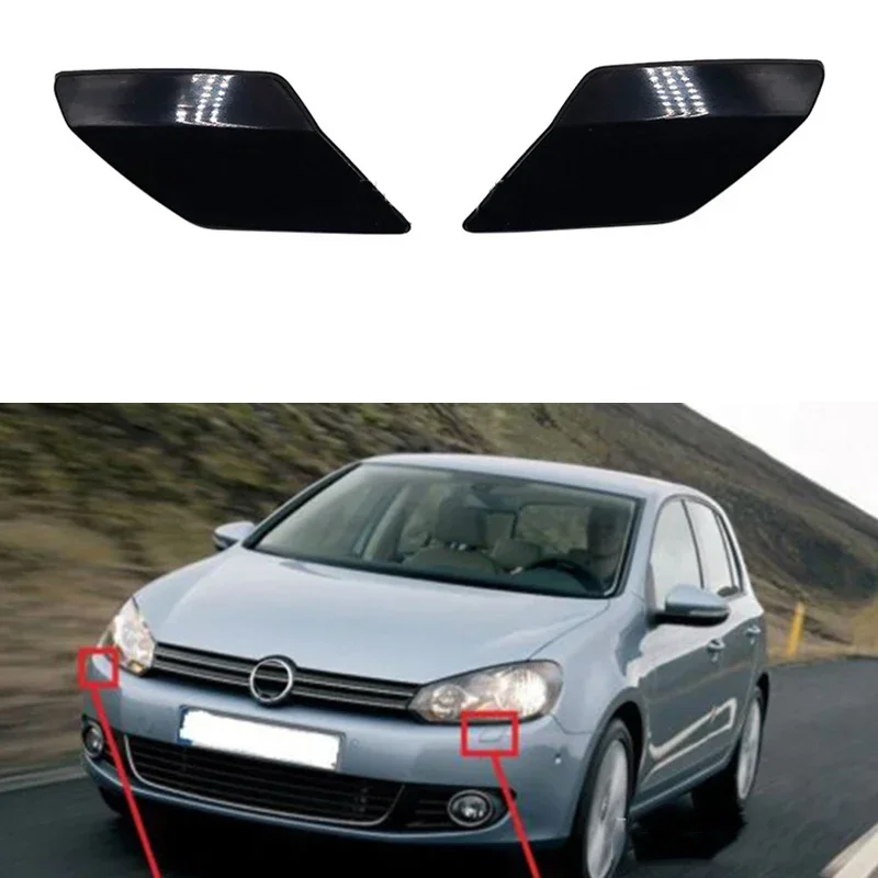 Auto Front Bumper Headlight Washer Cover Cap for VW Golf MK6 VI 2009 2010 2011 2012 5K0955109C 5K0955110C