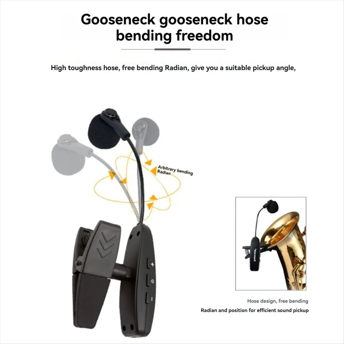 نظام ميكروفون لاسلكي جديد + UHF 2.4G للأدوات - مجموعة جهاز استقبال وجهاز إرسال للساكسفون #4