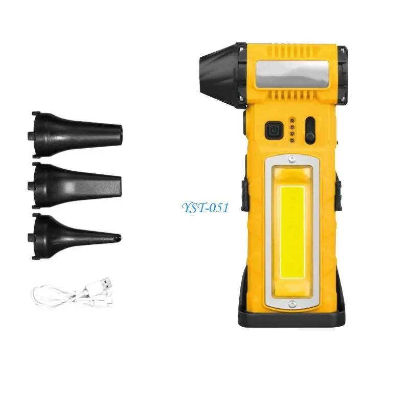E15A Multi Purpose LED Blower Fan Type C Charging Design For Various Outdoor Needs