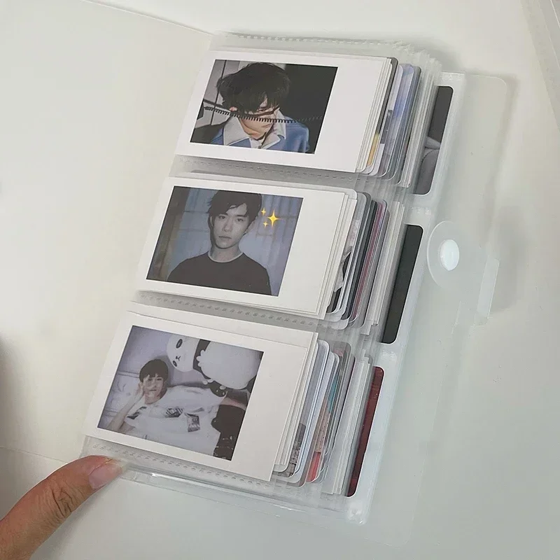 3-inch 84 Card Slot Transparent Photo Album Mini Polaroid Photo Album Photo Card Train Ticket Card Collection Album Jewe