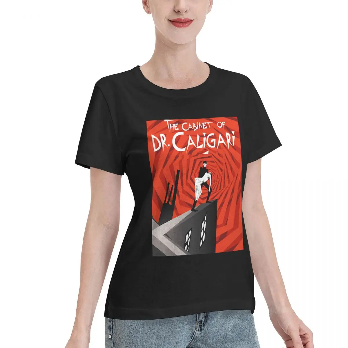 Excellent Craftsmanship The Cabinet Of Dr Caligari Horror Movie Vintage Women's T-shirt Casual Street Women Daily Outfit Top
