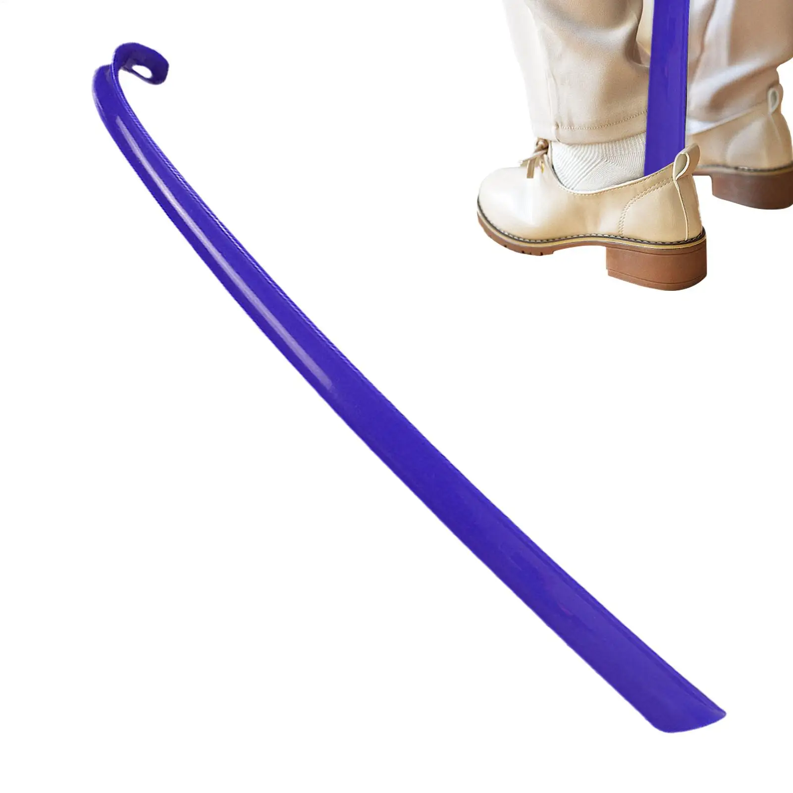 Long Handled Shoe Horn Flexible Extra Long Shoe Horn Dressing Stick 16.7in Shoehorns Boot Lifter Lazy Wear Helper for Men Women