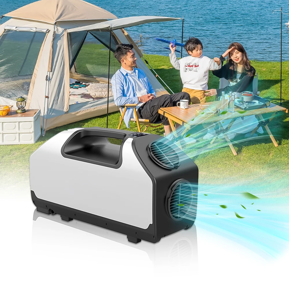 

Portable Air Conditioner for Camping 24V Battery Powered Tent AC Outdoor Cooling for RV Camper Van Caravan Cabin Off-Grid Use