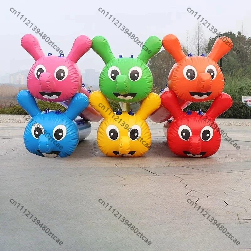 Portable Inflatable Team Racing Caterpillar Soft Safe Game Tools for Outdoor Fun Sports & Group Competition
