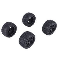 A49K-4Pcs Rubber Tires Tyre Wheel P6973 For Remo Hobby Smax 1621 1625 1631 1635 1651 1655 1/16 RC Car Upgrade Parts