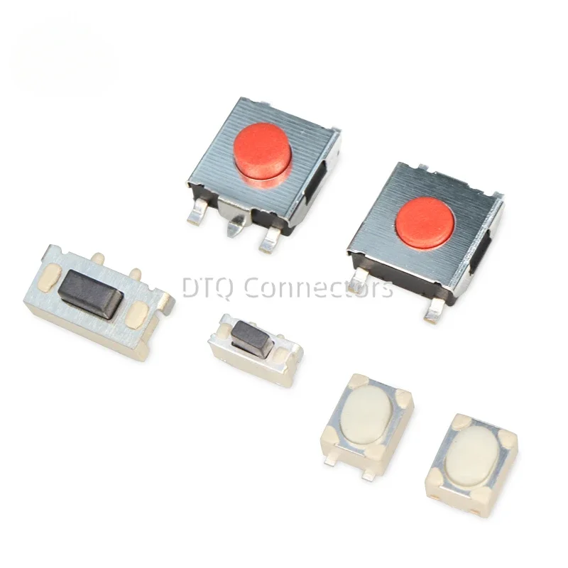 50pcs Light touch switch 4 pin patch 2 pin side press circuit board button small micro electronic small switch  button touch