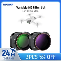 NEEWER Juego de filtros ND variables compatible con DJI Mini 4 Pro, ND2-32 + ND64-512 Lente de cámara de drones de vidrio óptico HD multicapa