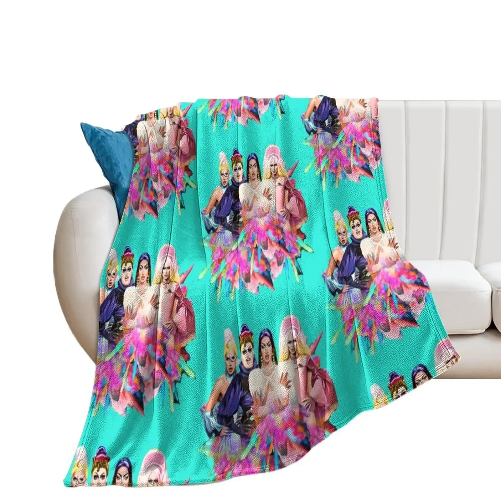 Uk, Hun RuPauls Drag Race UK United Kingdolls Throw Blanket Moving christmas gifts Blankets