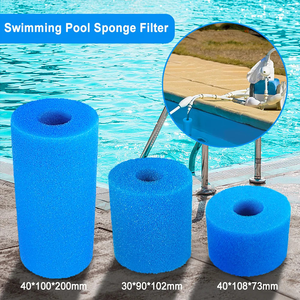 1pc Type Outdoor Swimming Pool Foam Filter Sponge Reusable Biofoam Cleaner Water Cartridge Cleaning Tool Tubs Water Pool