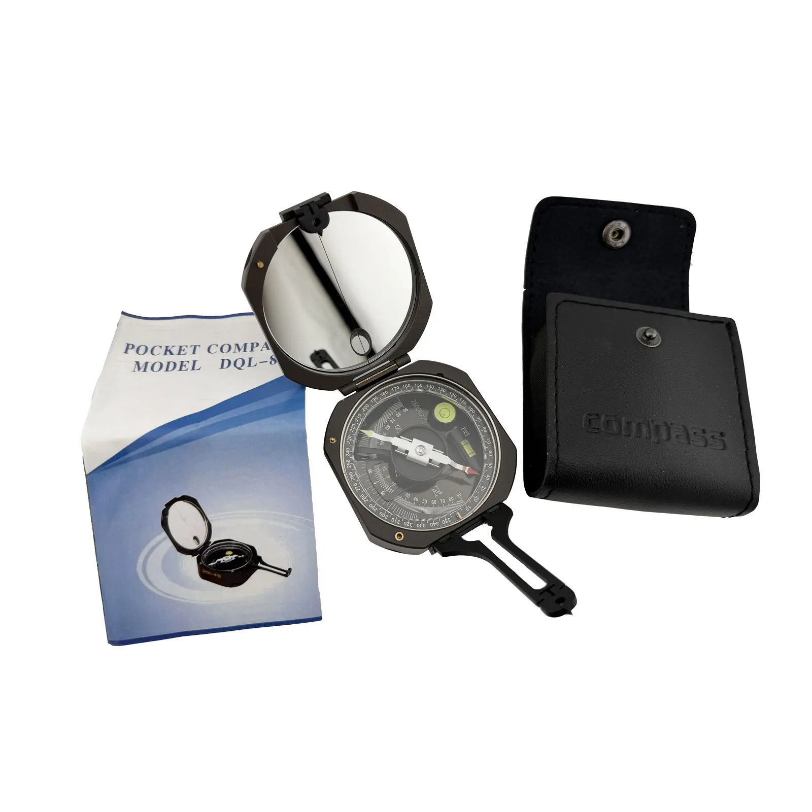 DQL-8 Geological Compass Harbin Magnet Needle Damping Aluminum Pocket Transit Geological Compass Surveying Instruments