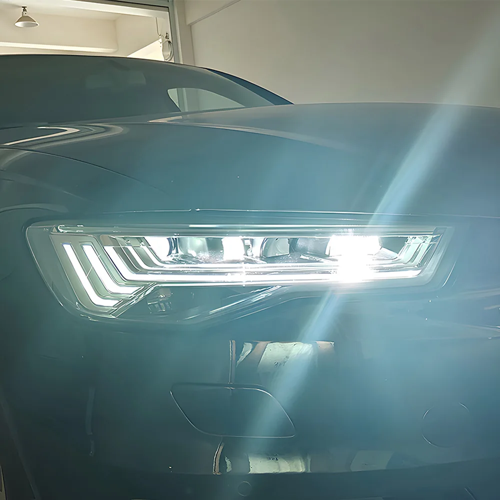 

Для Audi A6 C7 A6L S6 2012-2018 Автомобильные фары в сборе, обновление Auto 2019 C8 Matrix Style, светодиодные динамические передние фары, аксессуары