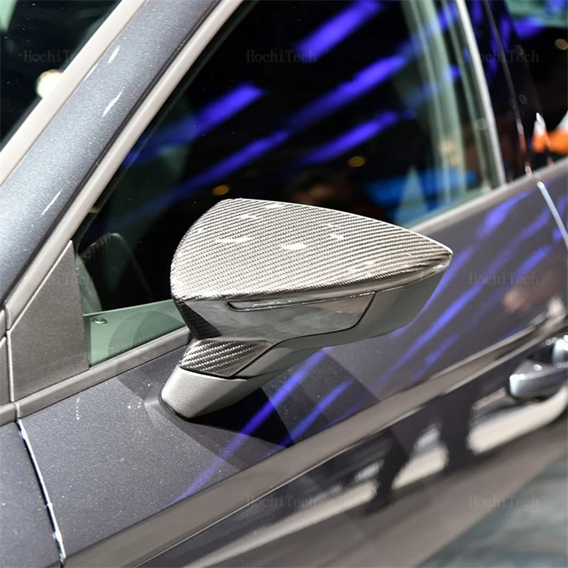 Gloss Black Mirror Cap for Seat Leon Lion 5F III Ibiza 6F V KJ1 Arona KJ7 Carbon LookCar Side Rearview Mirror Cover Accessories - view 4