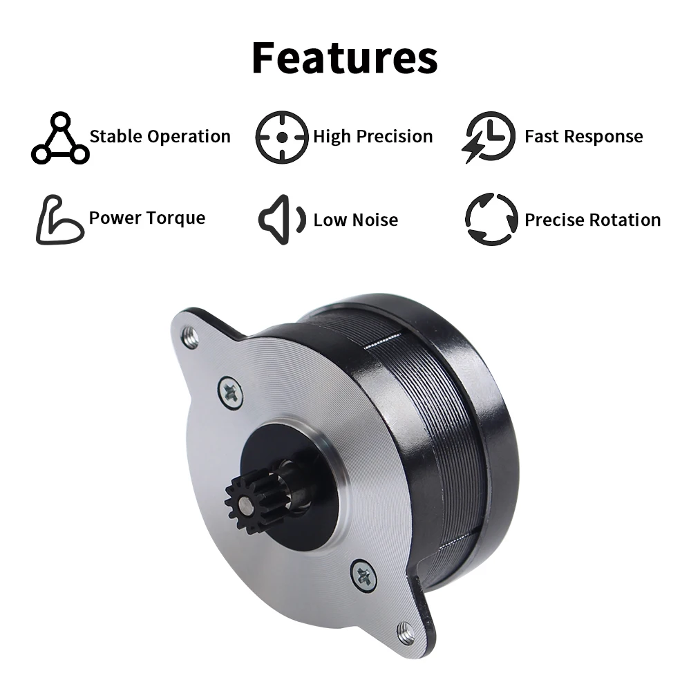 FYSETC Extruder Motor 1.8 Degree Press 12 Gear Motor High Quality Circular Stepper Motor for Creality K1/K1 Maximum 3D Printers