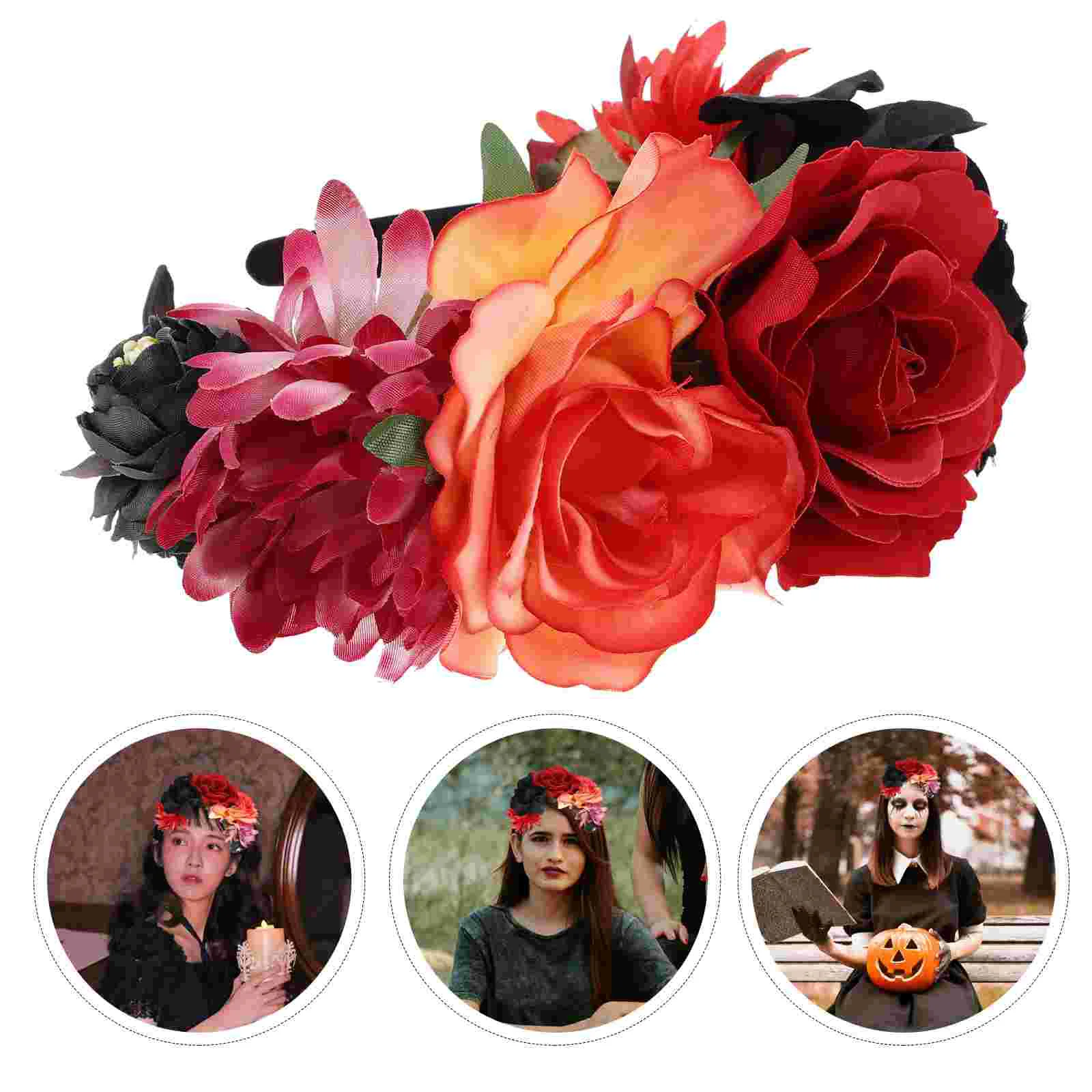 Diadema para fiesta de Halloween, Aro para el pelo, disfraces de moda para niñas, ropa, accesorios para sombreros, horquillas de poliéster para niños y mujeres