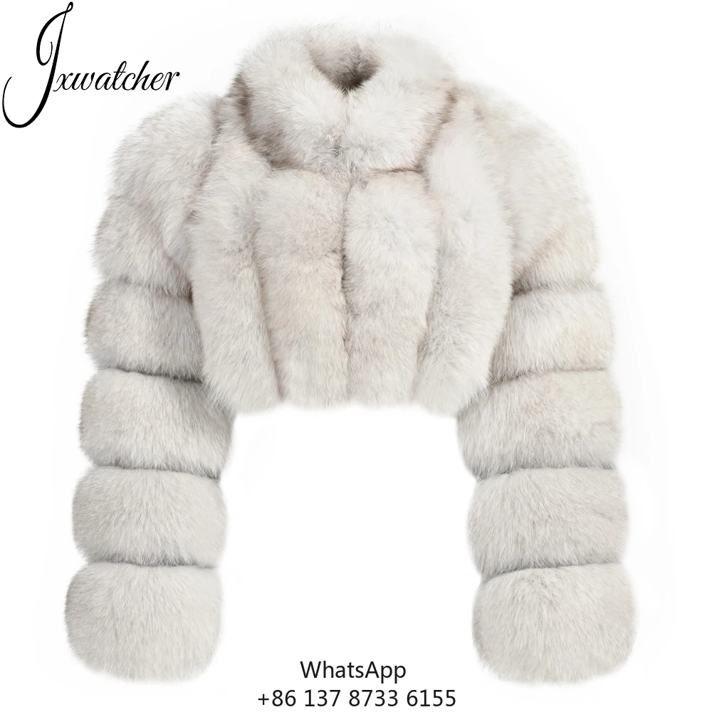 

Новинка: Длинное роскошное женское пальто из натурального меха серой лисы (цельный мех)